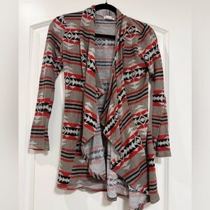 Striped Open Cardigan